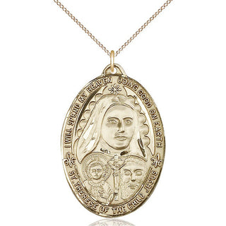 14kt Gold Saint Therese of the Child of Jesus Medal