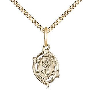 14kt Gold Filled Saint Christopher Medal Religious and Catholic Jewelry
