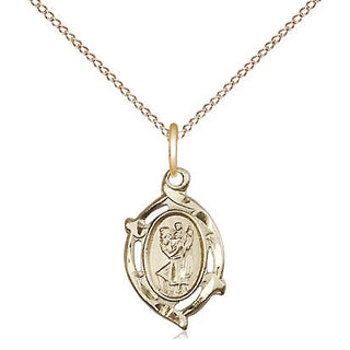 14kt Gold Saint Christopher Medal