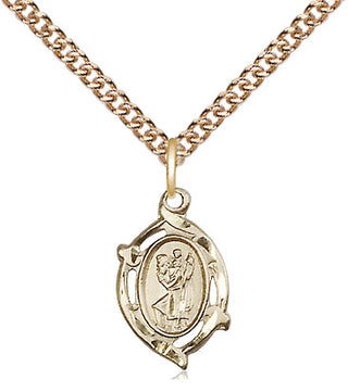 14kt Gold Saint Christopher Medal