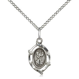 Sterling Silver Saint Christopher Medal Religious and Catholic Jewelry