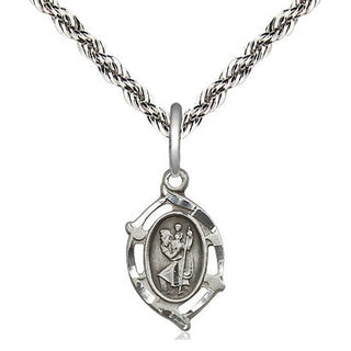 Sterling Silver Saint Christopher Medal Religious and Catholic Jewelry