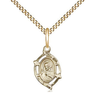 14kt Gold Filled Scapular Medal Religious and Catholic Jewelry