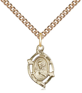 14kt Gold Filled Scapular Medal Religious and Catholic Jewelry