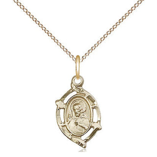 14kt Gold Scapular Medal