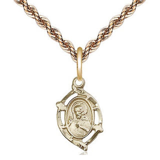 14kt Gold Scapular Medal