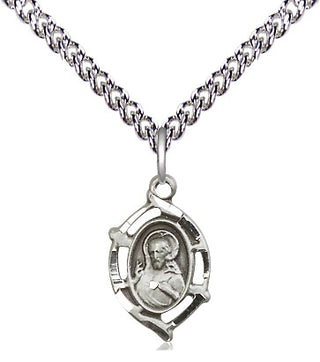 Sterling Silver Scapular Medal Religious and Catholic Jewelry