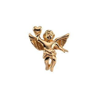 18K Yellow Cherub Angel Lapel Pin
