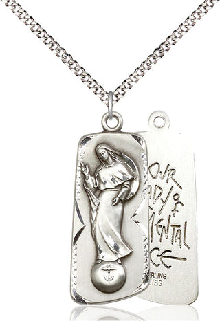 Pewter Our Lady of Mental Peace Medal Catholic Jewelry