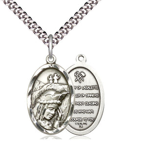 Sterling Silver Our Lady of la Salette Medal Catholic Jewelry