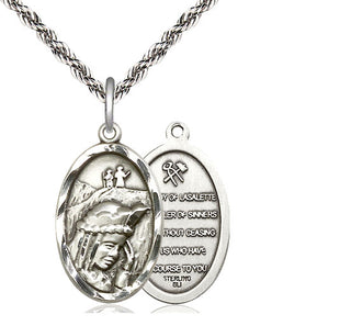 Sterling Silver Our Lady of la Salette Medal Catholic Jewelry