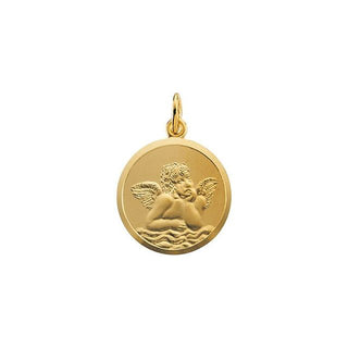 14K Yellow 16 mm Angel Medal