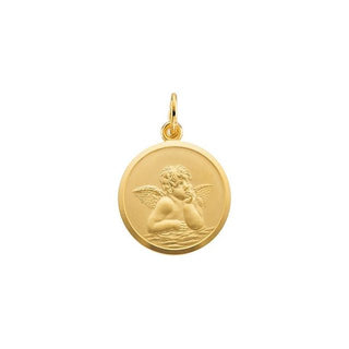14K Yellow 18 mm Angel Medal