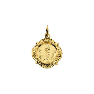 14K Yellow 12x12 mm Our Lady of Assumption Medal