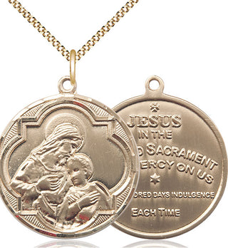14kt Gold Filled Blessed Sacrament Medal Catholic Jewelry