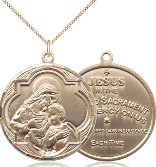 14kt Gold Filled Blessed Sacrament Medal Catholic Jewelry