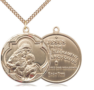 14kt Gold Blessed Sacrament Medal