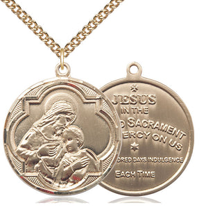 14kt Gold Blessed Sacrament Medal