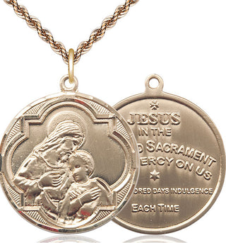 14kt Gold Blessed Sacrament Medal