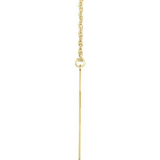 14K Yellow Gold-Plated Sterling Silver Personalized Block Single Name Cross 18" Necklace