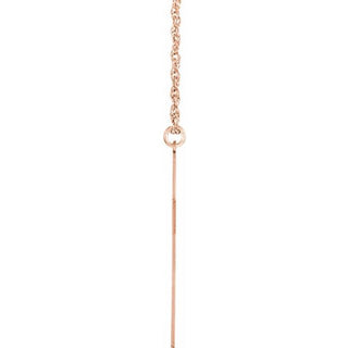 14K Rose Gold-Plated Sterling Silver Personalized Block Single Name Cross 16" Necklace