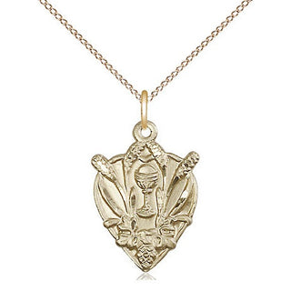 14kt Gold Filled Communion Medal Religious Jewelry