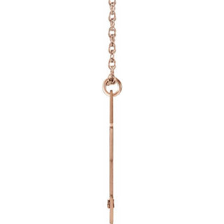 14K Rose Gold-Plated Sterling Silver Personalized Imitation Zircon Star of David 18" Necklace