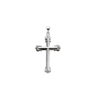 Sterling Silver 34.5x23.5 mm Cross Pendant