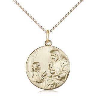 14kt Gold Christ & Child Medal