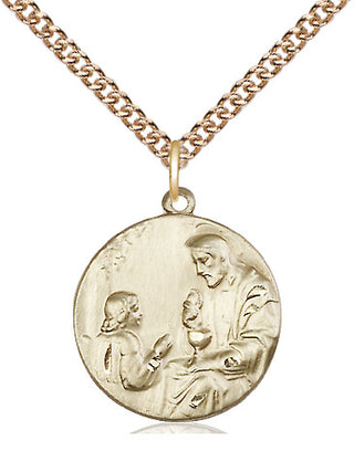14kt Gold Christ & Child Medal