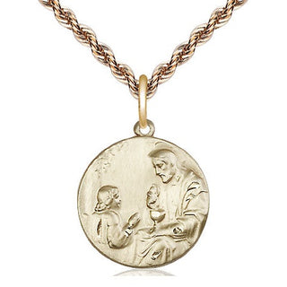 14kt Gold Christ & Child Medal