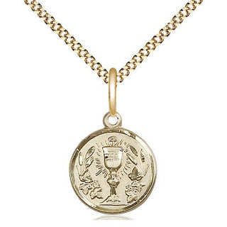 14kt Gold Filled Communion Chalice Medal Religious and Catholic Jewelry