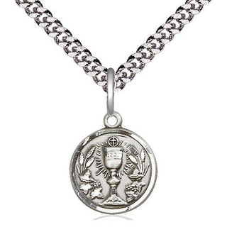 Pewter Communion Chalice Medal Religious and Catholic Jewelry
