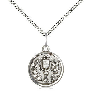 Sterling Silver Communion Chalice Medal Religious and Catholic Jewelry