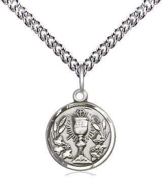 Sterling Silver Communion Chalice Medal Religious and Catholic Jewelry