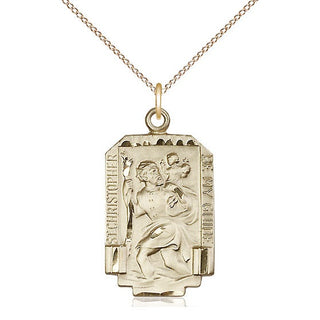 14kt Gold Filled Saint Christopher Medal Catholic Jewelry