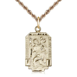 14kt Gold Filled Saint Christopher Medal Catholic Jewelry