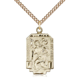 14kt Gold Saint Christopher Medal