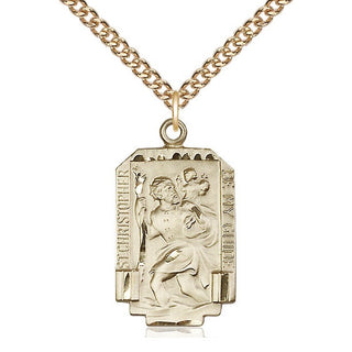 14kt Gold Saint Christopher Medal