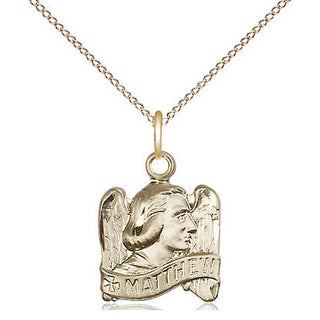 14kt Gold Filled Saint Matthew Medal Religious and Catholic Jewelry