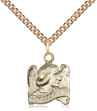 14kt Gold Filled Saint Matthew Medal Religious and Catholic Jewelry