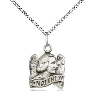 Sterling Silver Saint Matthew Medal Religious and Catholic Jewelry