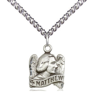 Sterling Silver Saint Matthew Medal Religious and Catholic Jewelry