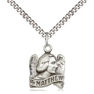 Sterling Silver Saint Matthew Medal Religious and Catholic Jewelry