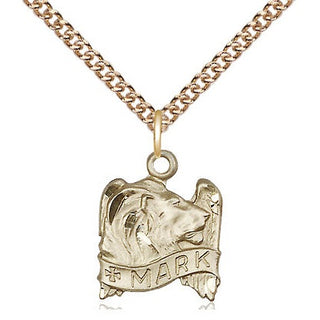 14kt Gold Filled Saint Mark the Evangelist Medal Religious and Catholic Jewelry