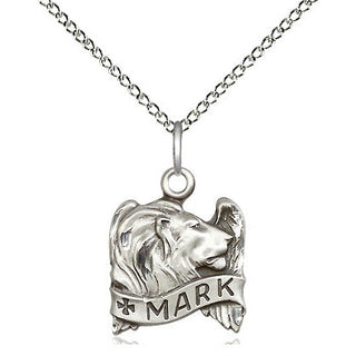 Sterling Silver Saint Mark the Evangelist Medal Religious and Catholic Jewelry