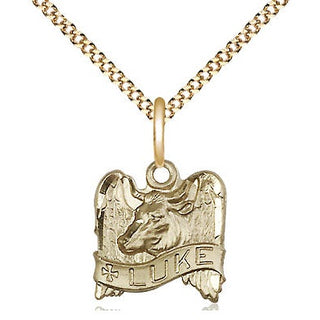 14kt Gold Filled Saint Luke Medal Religious and Catholic Jewelry