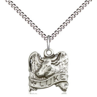 Sterling Silver Saint Luke Medal Religious and Catholic Jewelry