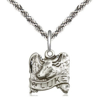 Sterling Silver Saint Luke Medal Religious and Catholic Jewelry