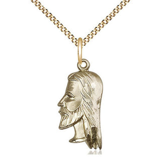 14kt Gold Filled Christ Head Medal Catholic Jewelry